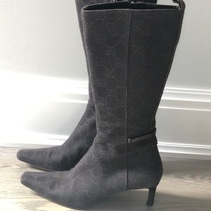 Unique Authentic Gucci GG Canvas Boots